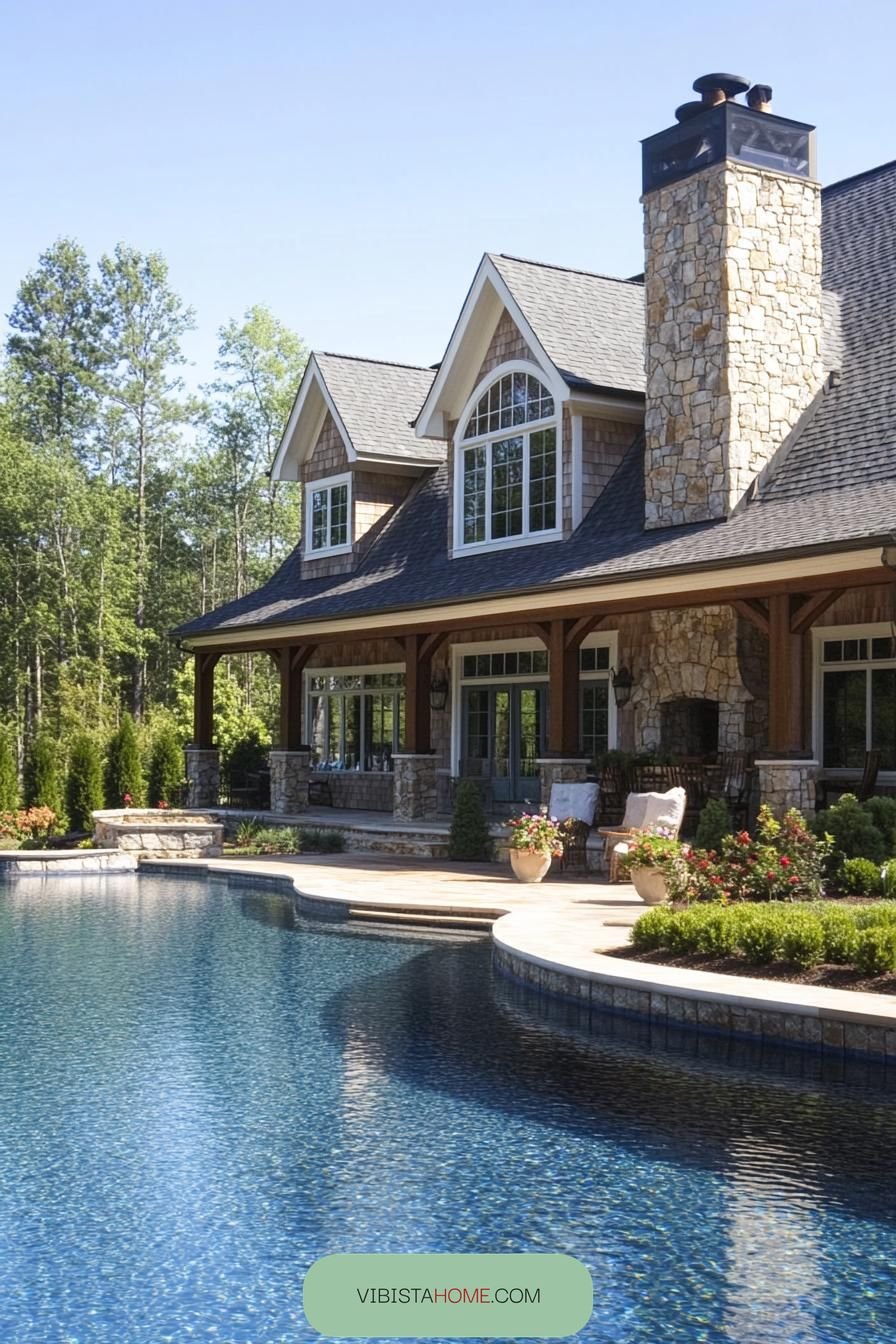 Poolside Perfection at a Rustic Retreat