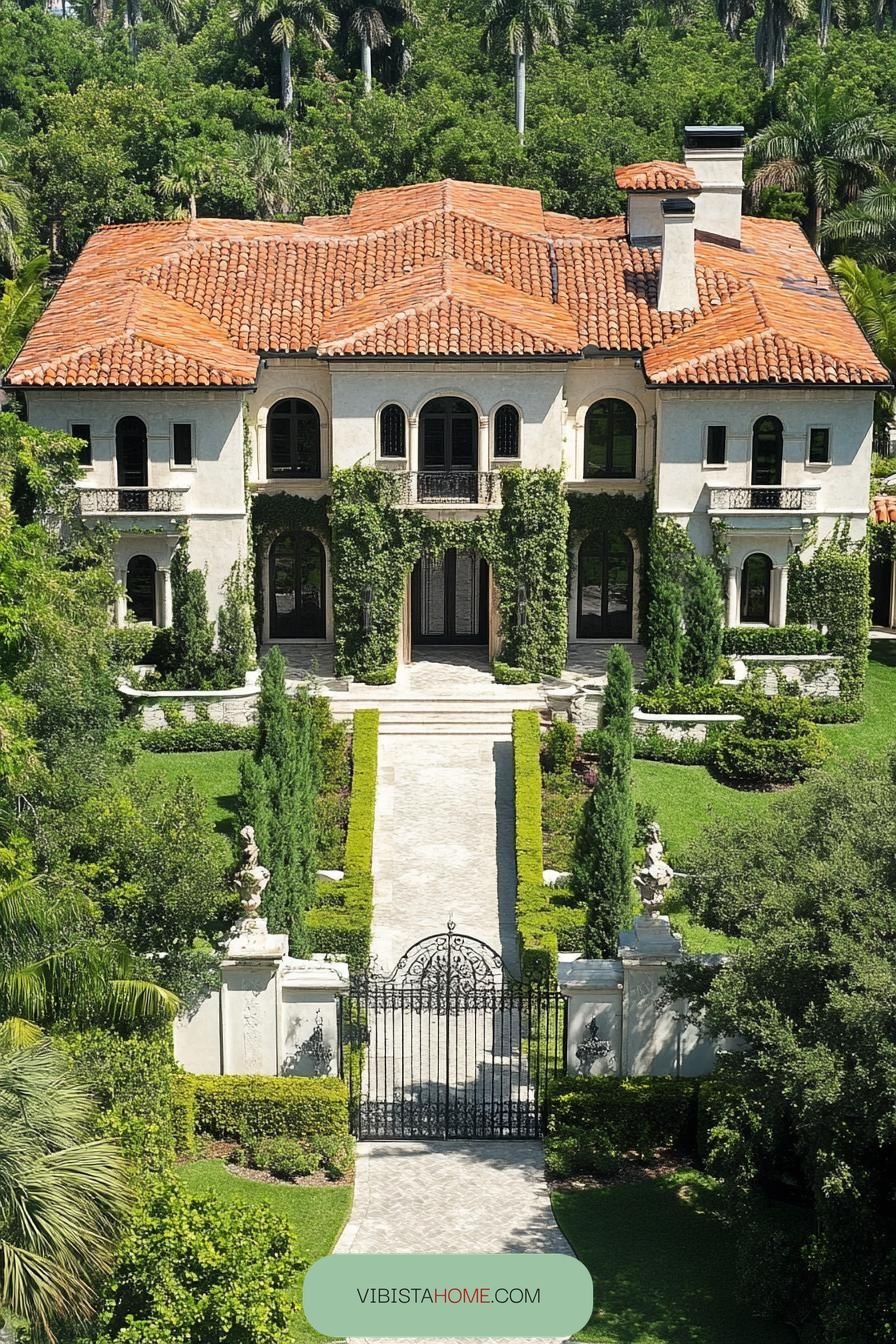 Lush Foliage Around a Tuscan Treasure