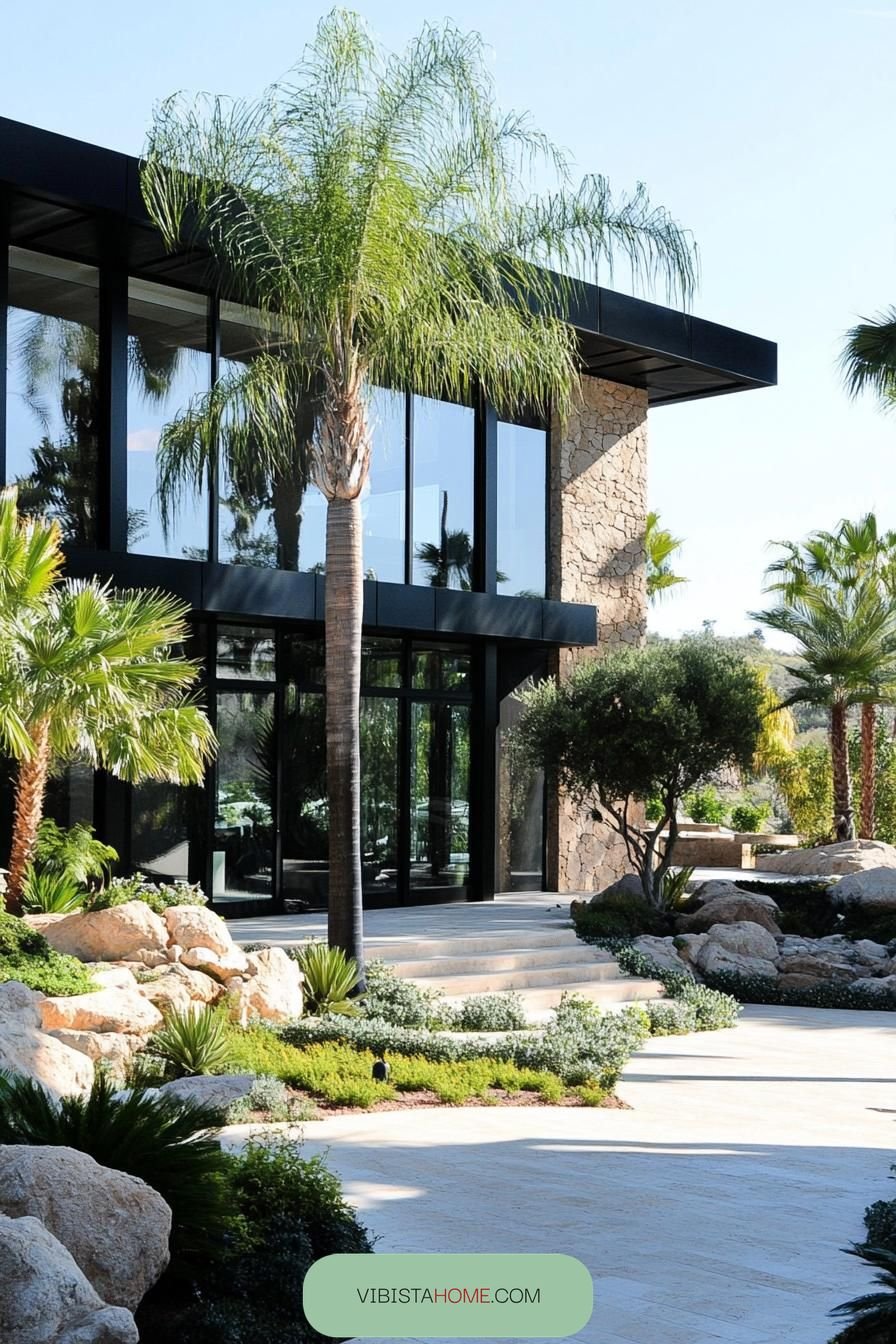 Modern Mirage Framed by Palms