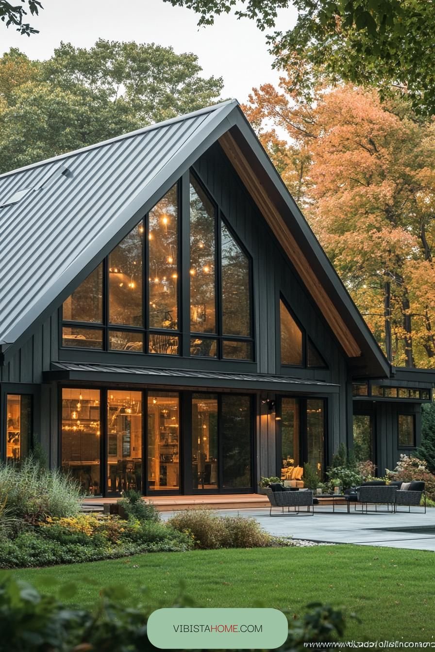 Gleaming Glass Haven in Autumn