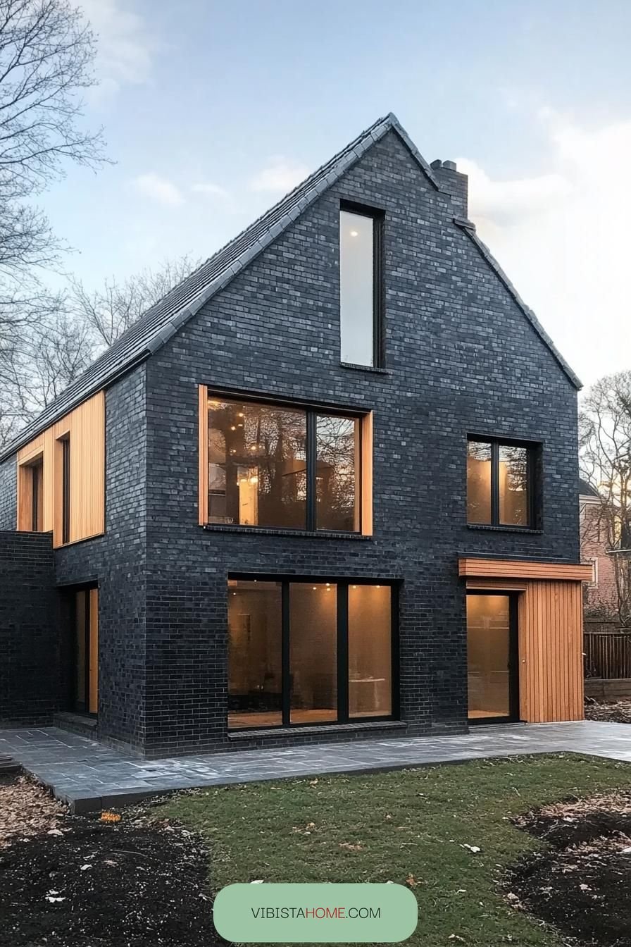 Sunlit Frames on Dark Brick