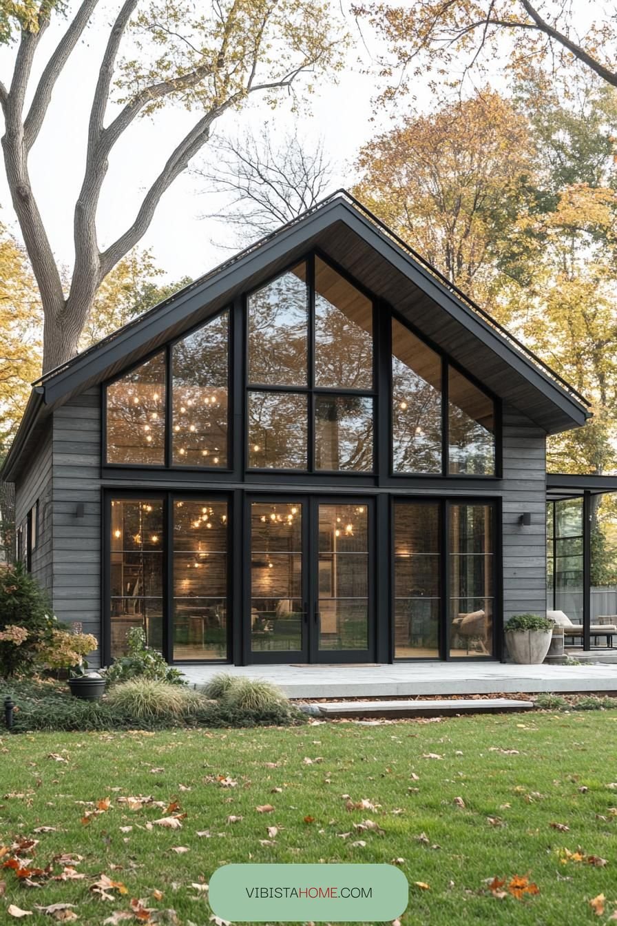 Glassy-Grinned Haven Hugged by Trees