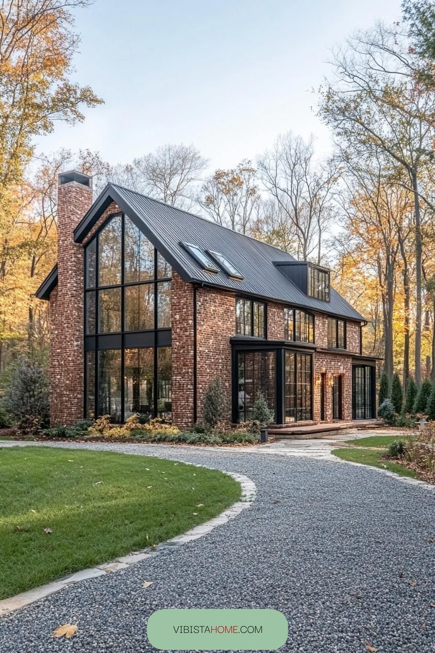 Brick-Lined Bliss in Forest Calm