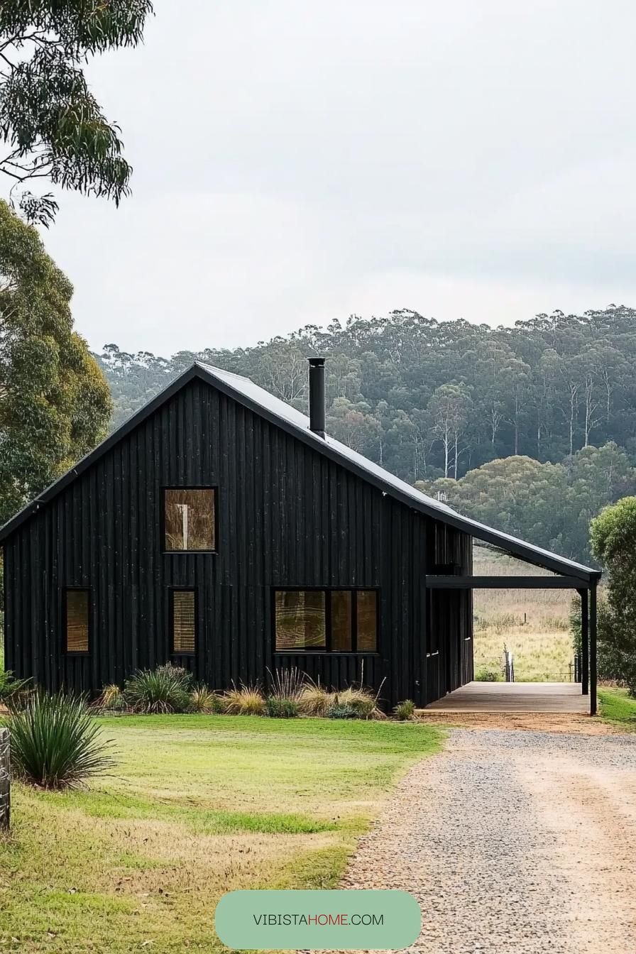 Black Beauty Among Verdant Views