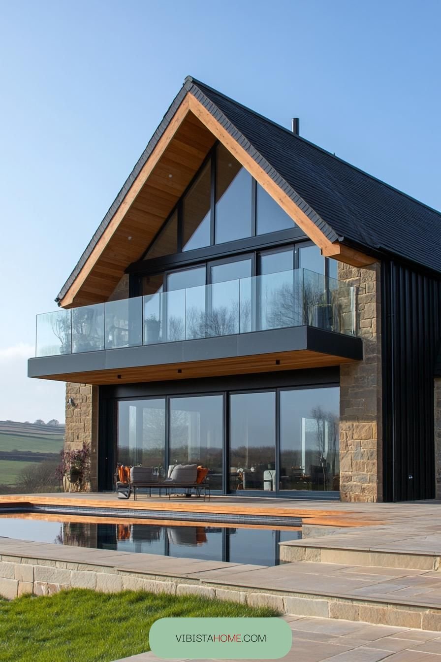 Reflective Twist on Gable Grandeur