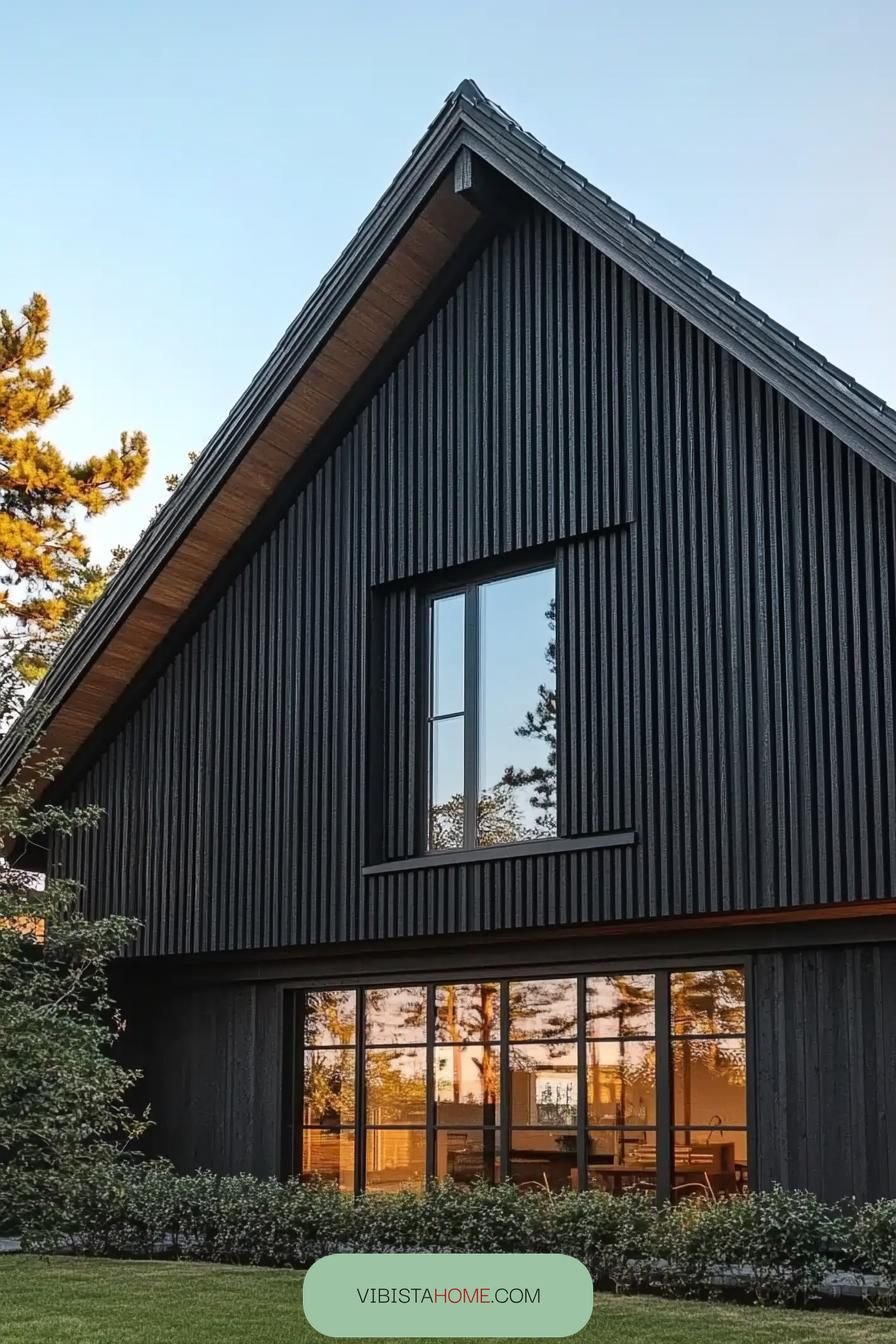 Reflective Charm on a Midnight Shadow Barn