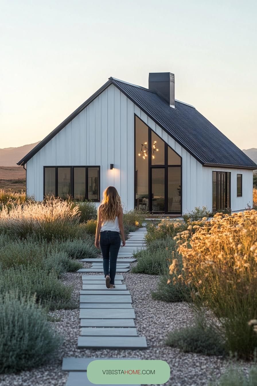 Sunset Serenity at a Modern Homestead