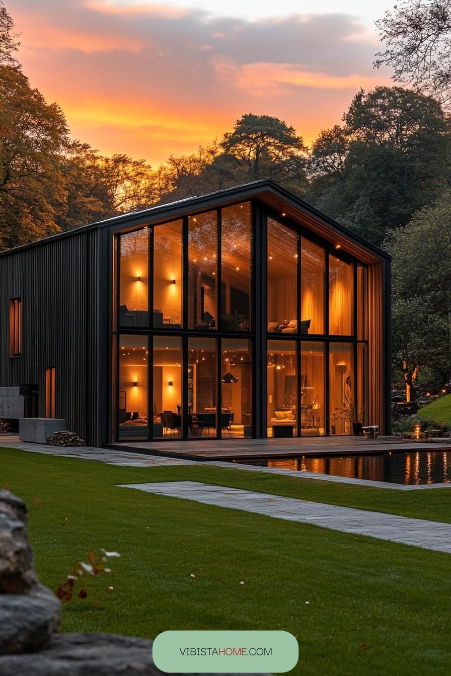 Golden Glow on a Modern Marvel